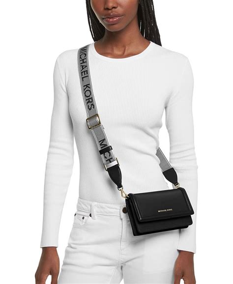 michael kors logo strap crossbody